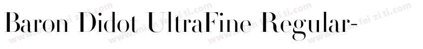 Baron Didot UltraFine Regular字体转换